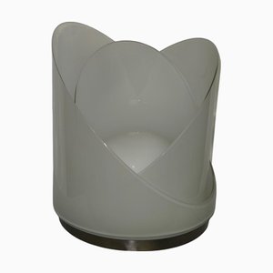 Large Vintage White Glass Lamp attributed to Mazzega, 1974