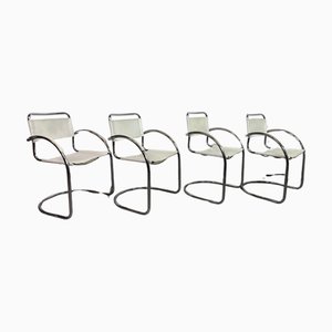 Tubular Steel Dining Chairs by Mart Stam, 1970s, Set of 4