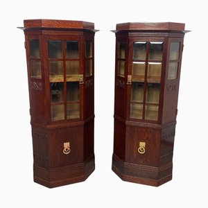 Art Nouveau Vitrines in the style of Joseph Maria Olbrich, 1890s-1910s, Set of 2