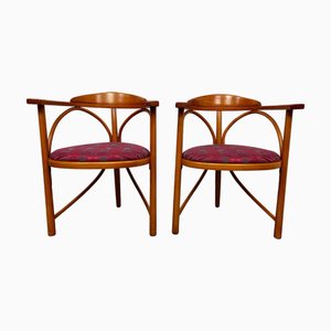 Secession No. 81 Tripod Chairs, Thonet zugeschrieben, 1930er, 2er Set