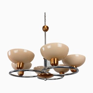 Art Deco Pink Chandelier, 1930s