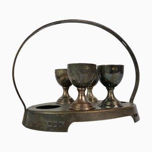 Portauovo della Secessione attribuiti a Josef Hoffmann, metà XIX secolo, set di 5