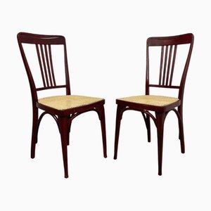 Thonet zugeschriebene Secession Esszimmerstühle, 1890er, 2er Set