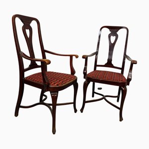 Secession Armchairs attributed Adolf Loos for Thonet, 1890s, Set of 2