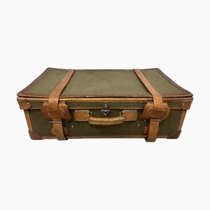 Vintage Naval Suitcase in Leather, 1930s