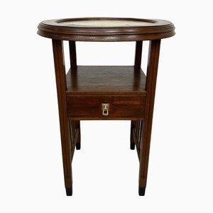 Art Deco Round Table with Brass Top, 1920s