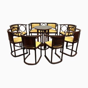 Gruppo di sedie Fledermaus di Josef Hoffmann per Jacob Josef Kohn, 1905, set di 8