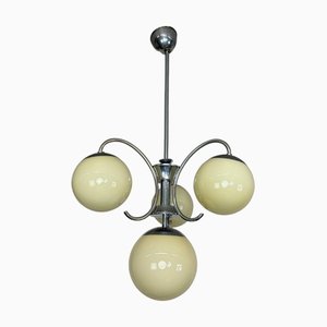 Lampe à Suspension Art Déco en Chrome, 1930s