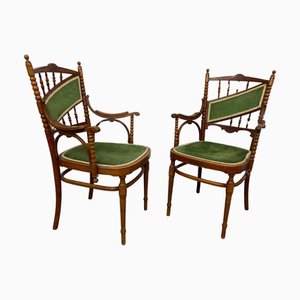 Set of Jugendstil Armchairs by J&J Kohn, 1890s