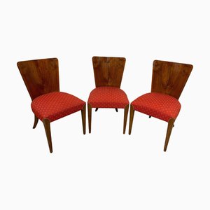 Art Deco H-214 Dining Chairs by Jindrich Halabala for Up Závody, 1950s, Set of 3