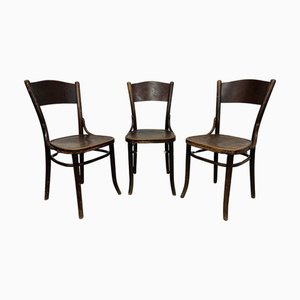 Vintage Dining Room Chairs by J&J Kohn, 1920s, Set of 3