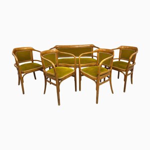 Art Deco Sitzgruppe von Otto Wagner, 1890er, 5er Set