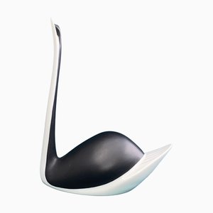 Czechoslovakia Porcelain Swan Figurine by Jaroslav Jezek for Royal Dux, 1960s