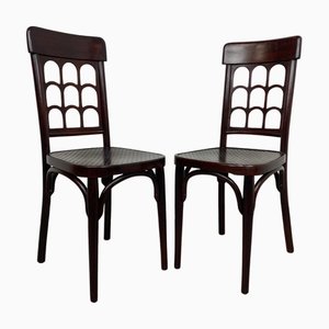 Beehive Dining Chairs attributed to Josef Hoffmann, 1890s, Set of 2