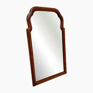 Large Antique Scalloped Wood Framed Mirror