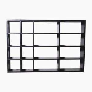 Black Modular Bookcase by Giulio A. Polvara for Kartell, 1970s