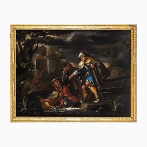 Bernhard Keil / Monsù Bernardo, Two Blind Figures Helping Each Other, Oil on Canvas, 17th Century, Framed, 1800s, Oil on Canvas