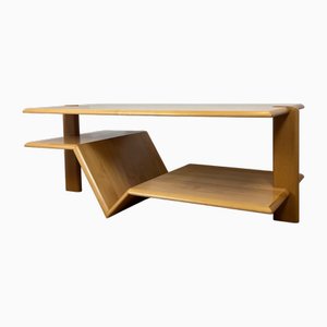 Tavolino da caffè vintage a zig zag, anni '80