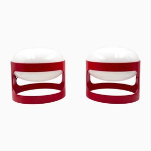 Space Age Model KD27 Table Lamps by Joe Colombo for Kartell, Italy, 1970s, Set of 2