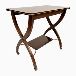Table d'Appoint à Roulettes Vintage en X