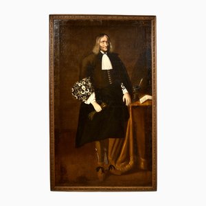 After Carlo Ceresa, Portrait of Notable Giacomo Pesenti, 1660, Oil on Canvas, Framed