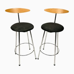 Vintage Italian Effezeta Bar Stools, 1980s, Set of 2