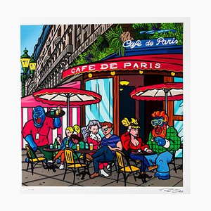 Richard Orlinski, Café De Paris, Signed Digigraph