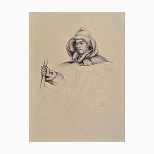 Walter Sauer, The Andalusian Shepherd, Signed Engraving