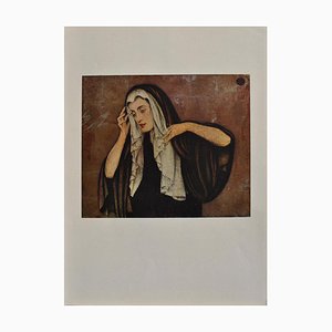 Walter Sauer, Die Nonne, Signierte Gravur