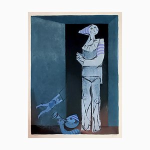 Samy Briss, The Flying Trapeze, Signierte Lithographie, 1977