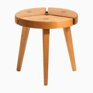Wooden Stool, Sweden, 1970s