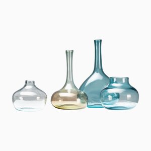 Crazy Bottles Vases by Claude and Florence Morin, Dieulefit, France, 1970s, Set of 4