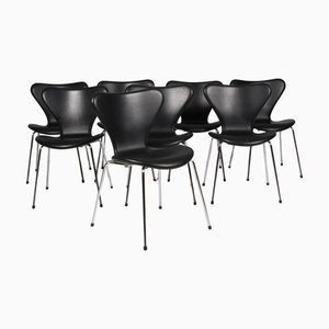Dining Chairs attributed to Arne Jacobsen for Fritz Hansen, 2020, Set of 8