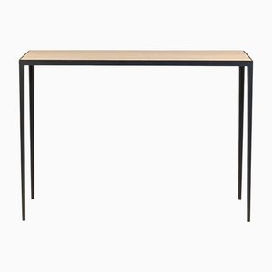 Console Étude en Fer Forgé et Pierre Calcaire Adoucie par Design Frères