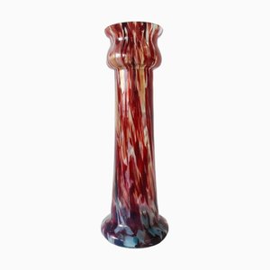 Vintage Mottled Glass Vase in Marbled Glass, 1920s