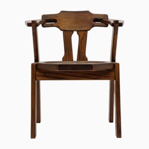 Sedia provinciale Mid-Century moderna in quercia, Francia, anni '60