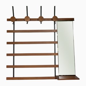 Vintage Teak Wall Coat Rack, 1960s