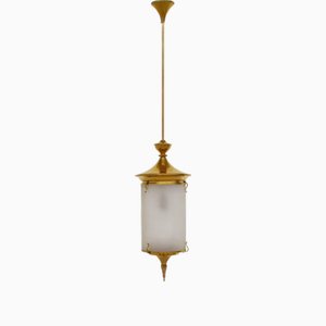 Chinoiserie Lantern Light attributed to Oscar Torlasco for Lumi, Italy, 1950s