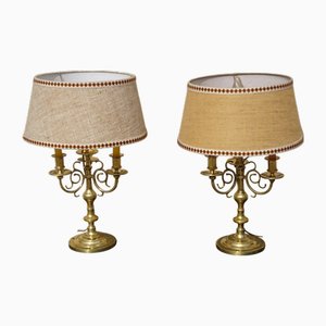 Nachttischlampen aus Kupfer, 1890er, 2er Set