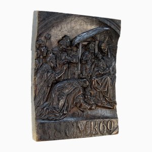 Carving of Biblical Magi, 1869, Oak