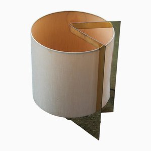 Lampada da tavolo in ottone e tessuto di Giuliana Gramigna, anni '70