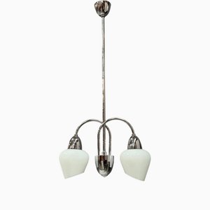 Mid-Century Modern Chrome Chandelier, 1960s