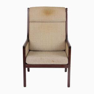 Fauteuil en Acajou par Ole Wanscher pour Poul Jeppesens Møbelfabrik, Danemark, 1960s