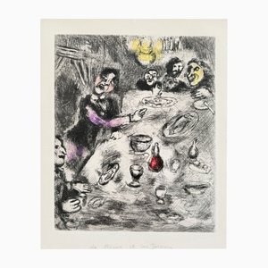 Marc Chagall, La Rieur et Les Poissons, 1954, Acquaforte