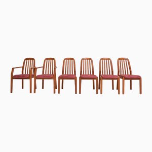 Vintage Danish Wooden Chairs from Dyrlund, 1960s, Set of 6