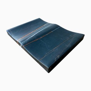 Black Marble Bamboo Tray by Joaquín Moll for Meddel