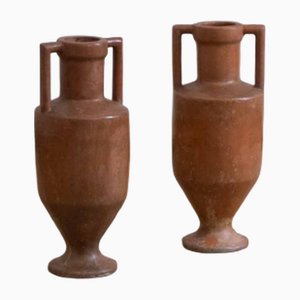 Glasierte Vintage Amphoren, 1950er, 2er Set