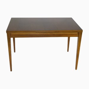 Mesa de comedor extensible de nogal, años 60
