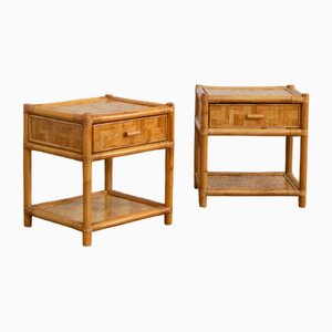Nightstands in Pressed Bamboo, 1970s, Set of 2