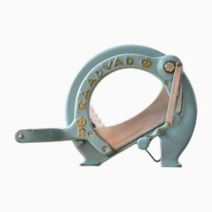 Mid-Century Danish Blue and Gold Bread Slicer by Ove Larsen for Raadvad, 1950s